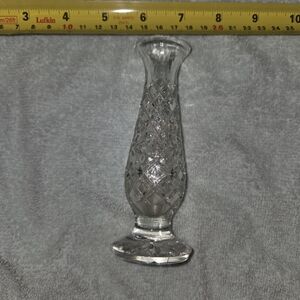 Elegant Clear Cut Glass Vase